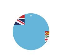 Fiji Flag Car Air Fresheners Set of 4-Long-Lasting Lavender Scented Hanging Cards for Vehicle Interior, Double-Sided Printed Fragrance Decor for Car Home Wardrobes