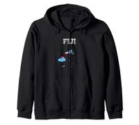 Fiji Flag Destination Pride Zip Hoodie