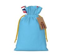 Fiji Flag Print Drawstring Favor Bags, S Holiday Pouches, Treat Sacks, Christmas Treat Bags