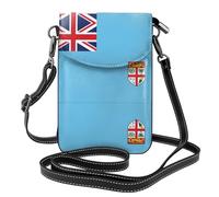 Fiji Flag Printed Crossbody Bag, Extended Adjustable Shoulder Strap, Multiple Compartments, Key and Cosmetic Storage Pouch