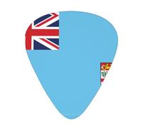 Fiji Flag Printed guitar picks for acoustic, electric, and band players, 12 pieces in 3 different thicknesses