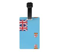Fiji Flag Printed Luggage Tagsï¼ŒTravel Essential for Suitcases & Bags, Easy-to-Identify Name Id Identifier