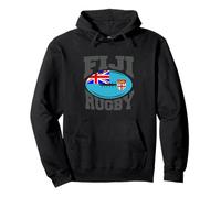 Fiji Flag Rugby Player Sports Pullover Hoodie