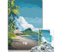 Fiji Island Paradise Jigsaw Puzzles for Teenagers,for Educational Game Challenge Toy for Is Ideal As A Gift for The Whole Family 75x50cm