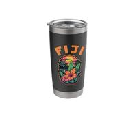 Fiji Islands Pacific Ocean Tropical Flowers Beach Vacation Stainless Steel Insulated Tumbler