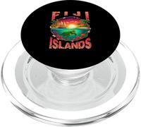 Fiji Islands Tropical Beach Sea Turtle Retro Vacation PopSockets PopGrip for MagSafe