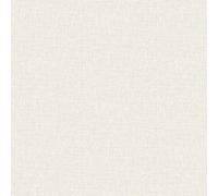 Fiji Linen Textured Blown Vinyl Wallpaper White Rasch 316131