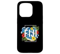 Fiji South Pacific Beach Surf Hibiscus Palm Art Case for iPhone 15 Pro
