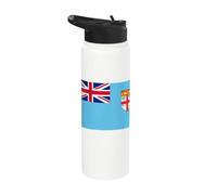 Fijian Flag of Fiji Stainless Steel Insulated Water Bottle