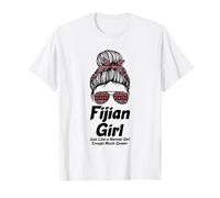 Fijian girl just like a normal girl Fiji Fijian Flag T-Shirt