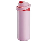 Fijinhom 18 oz Insulated Water Bottle, Stainless Steel Water Bottle with 2-in-1 Straw and Push-Button Spout Lid, Keeps 24 Hours Cold, Double Wall Vacuum Leak-Proof & BPA-Free for Sports, Travel, Pink