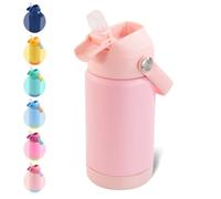 Fijinhom Kids Water Bottle, 360ml/12oz, Stainless Steel Insulated Water Bottle with Straw, Vacuum Leakproof, Kids Water Bottles for School Boys Girls, BPA Free,Pink