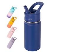 Fijinhom Kids Water Bottle for School, 360ml/12oz, Toddler Water Bottles with Straws, Stainless Steel Vacuum Insulated Water Bottles for Boys&Girls, Leak-Proof, BPA-Free,Blue