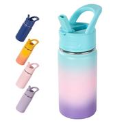 Fijinhom Kids Water Bottle for School, 360ml/12oz, Toddler Water Bottles with Straws, Stainless Steel Vacuum Insulated Water Bottles for Boys&Girls, Leak-Proof, BPA-Free,Aurora