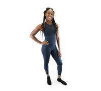 FIJJIT Active Women’s Gym Workout Jumpsuit/Leggings | High Waist Tummy Control 7/8 Length Gym Leggings | Stretchy Yoga Pants | One Piece with Pockets | Maternity, Post-Natal Bodysuit - Navy - Size S