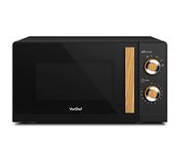 Fika Black & Wood 20L Microwave VonShef Black One Size