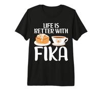 Fika Coffee Cinnamon Bun Kanelbullar Premium T-Shirt
