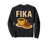 Fika Swedish Tradition Coffee And Cinnamon Bun Sweatshirt