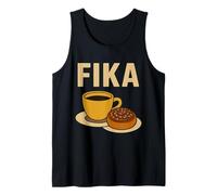 Fika Swedish Tradition Coffee And Cinnamon Bun Tank Top