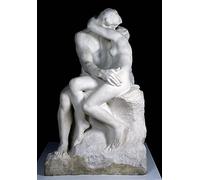 FIKAGXQGT Aesthetic Poster Poster Picture Print on Canvas the Kiss by Auguste Rodin Abstract Painting for Home Decor 60x90cm