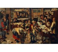 FIKAGXQGT Picture on Canvas Modern Wall Artwork Canvas Image the Rent Collectors by Pieter Brueghel the Younger Retro Decorative Painting for Home Decor 60x90cm