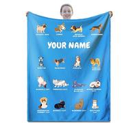 FIKCIK Personalised Baby Blanket with Name, Custom Flannel Blanket Gift | Personalised Baby Blanket: Add your baby's name to create a unique blanket, perfect for newborns, toddlers and children.