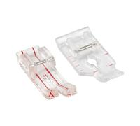 FIKLOTA 2-Piece Clear View 1/4" (Quarter Inch) Patchwork Quilting Presser Foot Set for Low Shank Snap-On Singer, Brother, Janome, Juki, Babylock, Elna, Kenmore, White, Necchi, and More Sewing Machines