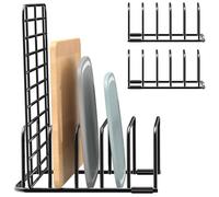 Fikoksol Cutting Board Organizer, [2-Pack] Cutting Board Holder Rack Baking Cookie Pan Sheets Cooling Small Racks Storage Stand for Kitchen Cabinet Countertop Bakeware Organizer 7.87 x 7.24 x 3.28 in