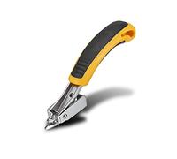 Fiksu Staple Remover, Heavy Duty Upholstery Nail Puller, Office Hand Tool, Rocker Mechanism for Easy Staple Removal, Hardened Steel, Yellow and Black, Modern Style