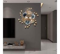 fikujap Decorative Large Wall Clock, Modern Ginkgo Leaf Form Art Clocks Metal, For Salon Café Restaurant Or Quartz Clock Clock, Wall Watches Decoration, 60cm/23.6in