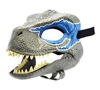 fikujap Dino mask with flexible pine, Raptor Dinosaurs Mask for children and adults, realistic dinosaurs head latex mask, halloween cosplay party gift requisites