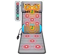 fikujap Full-body massage mat with heat, vibration mass mat with 10 vibration motors, 30 massage head mattress pad with automatic shutdown for relieving back pain