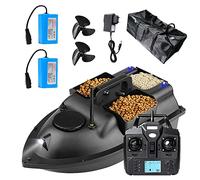 fikujap Intelligent fishing bait boat, feed boat for fishing GPS, bait boat 2.0kg last 12000mAh battery with great capacity, supported fish-tool-black