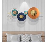fikujap Large Metal Wall Sculpture Decor Creative Handmade Metal Wall Art Décor Modern Light Luxury Metal Wall Artwork Home Decor for Living Room, Bedroom, Office, Hotel,130 * 50cm