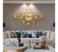 fikujap Wall clocks Metal Art Metal Wall clock, 100cm Gold Modern Design Wall Clock For the Creative Silenting Silent Wall Clock Decoration Interieur -120x60cm