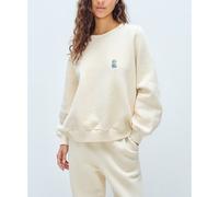 Fiky Loose Fit Crew Neck Long Sleeve Sweatshirt Ecru