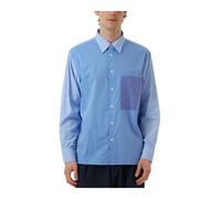 Fil A Fil Mixed Square Pocket Shirt - male - Universal Works - Casual Shirts - Blue - L - Shirts L