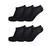 Fila 3 Pairs of Unisex Invisible Trainer Socks Sizes 2-13, Various Colours. - Black - 6-8