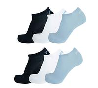 Fila 3 Pairs of Unisex Invisible Trainer Socks Sizes 2-13, Various Colours. - Blue - 6-8