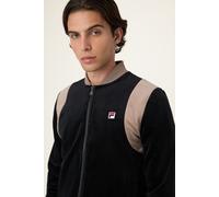 FILA Adriano Regular Velour Track Jacket Black-taupe Gray size S | Bomber Jackets Outlet | Men | Black S