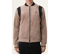 FILA Adriano Regular Velour Track Jacket Taupe Gray-black size XL | Bomber Jackets Outlet | Men | Black XL