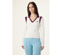 FILA Adriano Slim Johnny Collar Top Egret-fig size M | Poloshirts Outlet | Women M