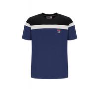 Fila Aiden MH015 Colour Block Design Cut & Sew Half Sleeve T-Shirt - Black/Navy