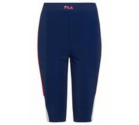 FILA Women's Basel Short Leggings Yoga, Medieval Blue-True Red-Bright White, XS