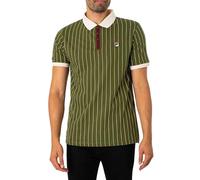 Fila BB1 Classic Striped Polo Shirt Chive/Gardenia/Windsor Wine (UK, Alpha, M, Regular, Regular, Chive/Gardenia)