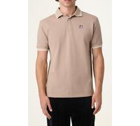 FILA Biella Regular Tipped Polo Shirt Taupe Gray size M | Poloshirts Outlet | Men | Black M