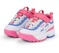 FILA Boy's Girl's Disruptor E CB TDL Sneaker, White-Pink Lemonade, 1 UK Child
