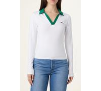 FILA Cerrione Slim Johnny Collar Top Bright White size S | Longsleeves Outlet | Women | White S
