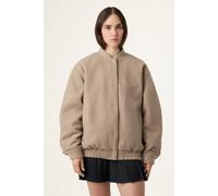 FILA Como Oversized Felted Varsity Jacket Weathered Teak size S | Bomber Jackets Outlet | Women S