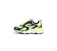 FILA Cr-cw02 Ray Tracer Kids Sneaker, Black Acid Lime, 13.5 UK Child